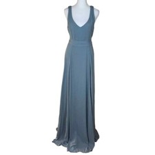 Show Me Your Mumu Dress Womens Large Sage Jenn Maxi Bridesmaid V Neck
