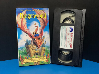 VHS Dragonworld (Paramount, 1994) Fantasy Family Sam Mackenzie
