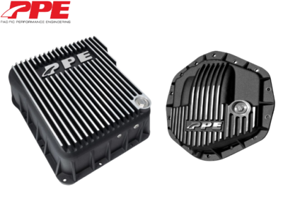#ad PPE Deep Brushed Transmission Pan amp; Rear Diff Cover For 01 19 GM 6.6L Duramax $656.98
