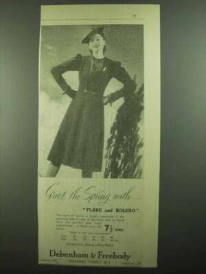 1939 Debenham & Freebody Bolero Frock Ad - Greet Spring