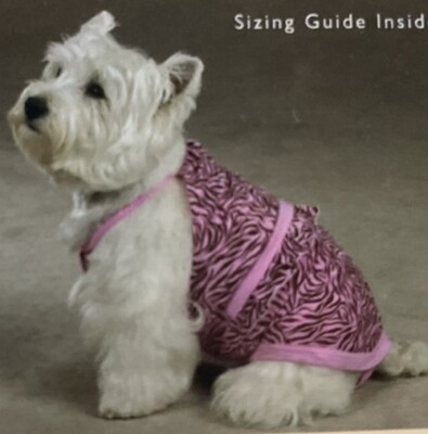 East Side Collection Dog Zebra Stripe Bathing Suit Puppy Swimsuit  Pink Medium