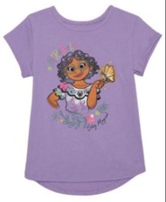 Disney's Encanto Mirabel Floral Girls Graphic Short Sleeve T-Shirt NWT