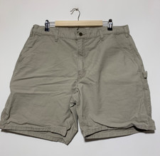 Carhartt Men Size 38 Tan Rugged Flex Relaxed Fit Canvas Work Carpenter Shorts