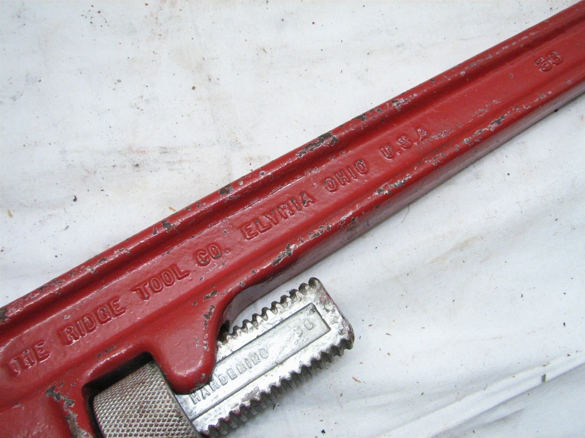 Vintage Ridgid 36 Iron Straight Pipe Wrench Oil Drilling Rig Tool