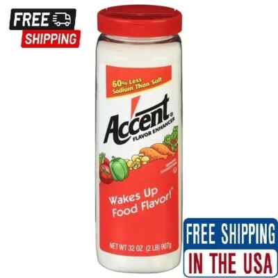 Accent Food Flavor Enhancer 32 oz. Shaker Gluten Free Food Enhancer, Free Ship