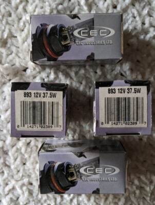 CEC Halogen Headlamp 12 Volt 37.5 Watt PART 893 LOT OF 4 New