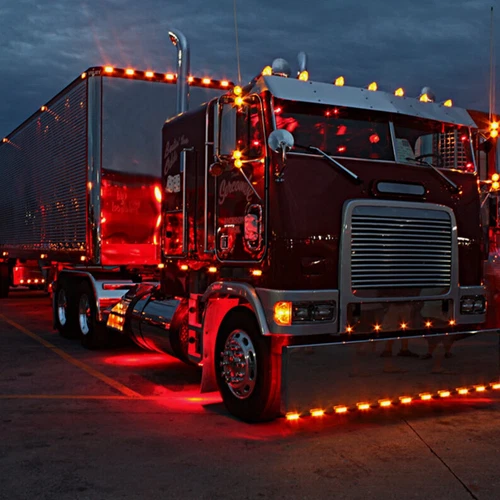 12-LED Car Marker Lights LED Truck Trailer Round Side Bullet Light Amber Lamps - Bild 7 von 32