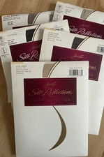 Hanes Pantyhose Silk Reflections Control Top Size AB Assorted Colors Lot Of 5