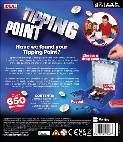 IDEAL Tipping Point game: with electronic Tipping Point Machine Board Game - Picture 4 of 5