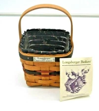 LONGABERGER 1993 Inaugural Basket Combo w/ Liner Protector & Paperwork