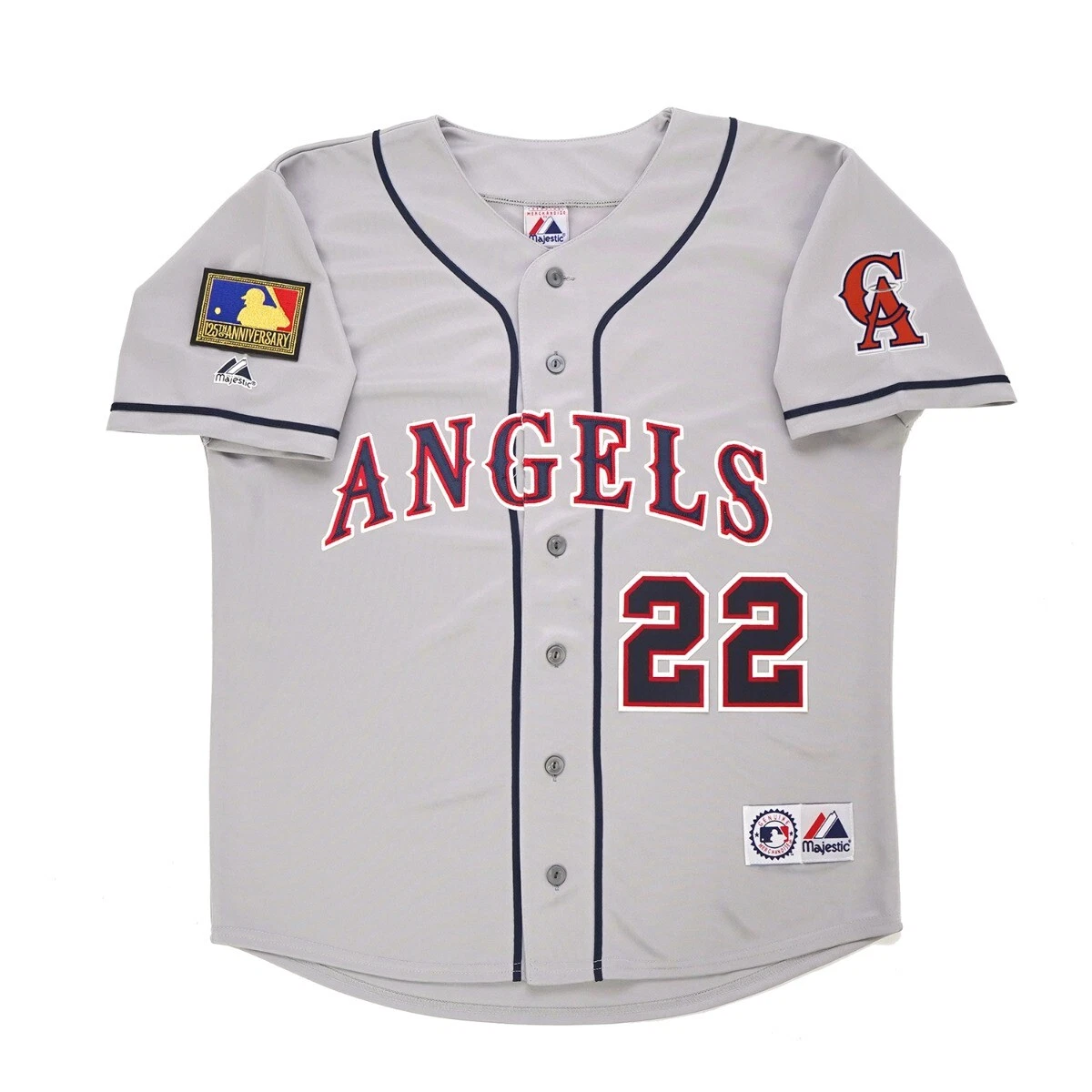 Bo Jackson 1994 California Angels Grey Road Men's Jersey w/ 125th Patch