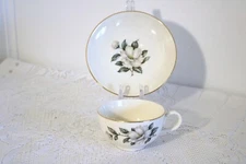 HOMER LAUGHLIN RY103 HLC580 RHYTHM USA Flat Cups & 6 1/8" Saucers Set of 2 ea