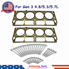 Full Cylinder Head Gaskets Head Bolts For 97-04 Hummer GMC Chevy Buick 5.3 5.7L
