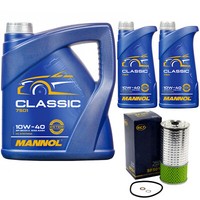 MotoröL Set Mannol Classic 10W-40 API 7 Liter + ÖLfilter FüR Mercedes T1 Bus 100