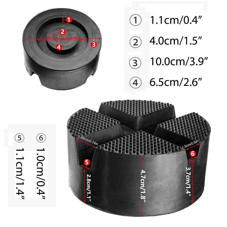 橡胶汽车千斤顶升降垫适配器千斤顶工具支架压焊地板框架导轨 — 第 4/4 张图片