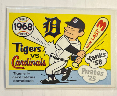 1970 Fleer Laughlin 1968 WS TIGER VS CARDINALS BLUE BACK #65 NM+ FO7648