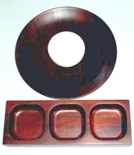 Gordon Ramsay Maze Wood Chip & Dip & 3 Part Divided Server by Royal Doulton New