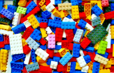  Lego Basic hohe/flache Steine über 280 Stück bunt gemischt 
