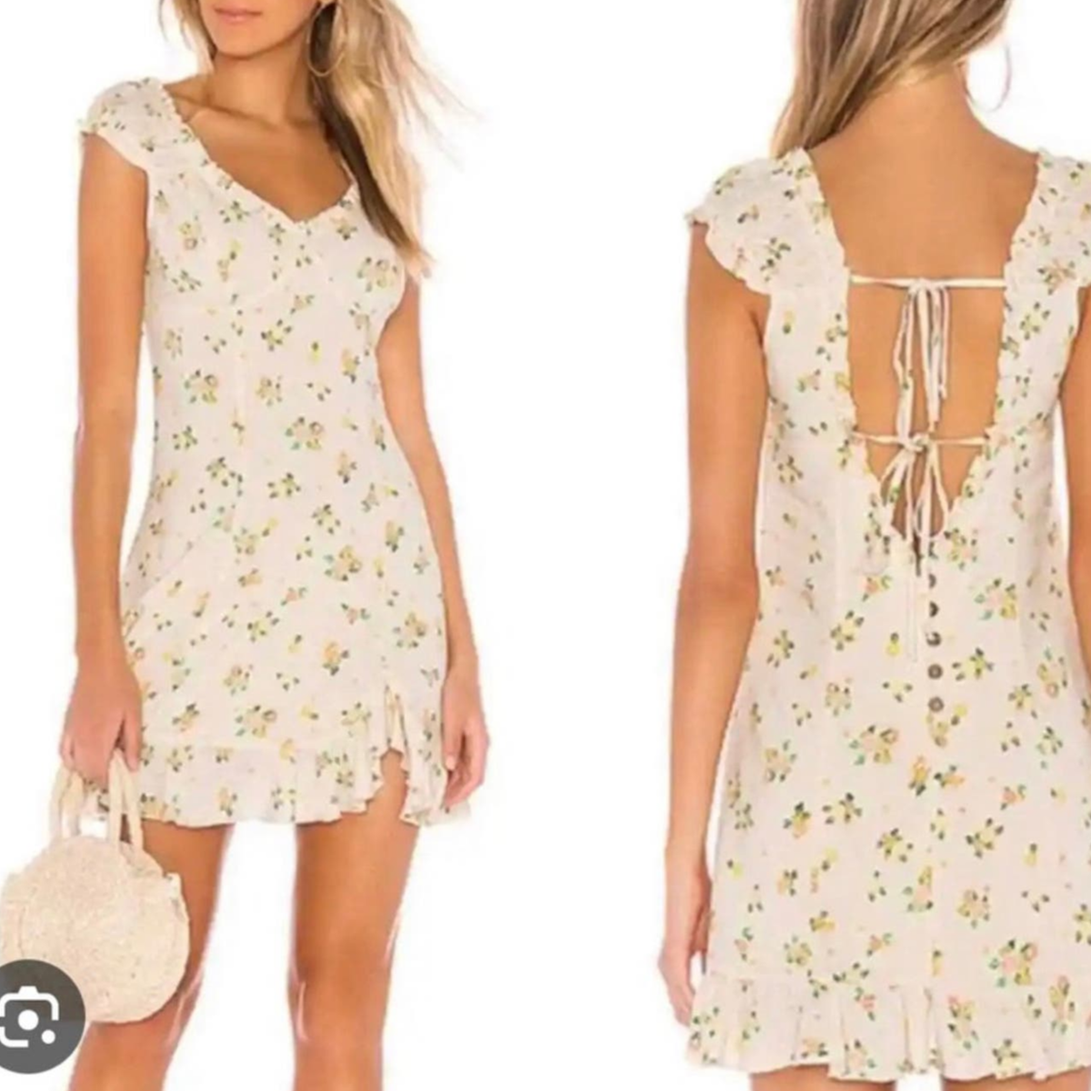 free people cactus flowers mini dress Free People Cactus Flowers Mini Dress in Cream