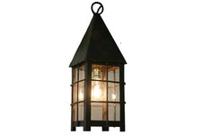 Small reclaimed late 20th Century steel and glass lantern