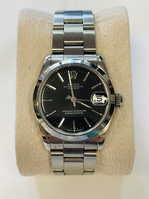 Rolex 68240 DateJust 31mm Black Stick Dial