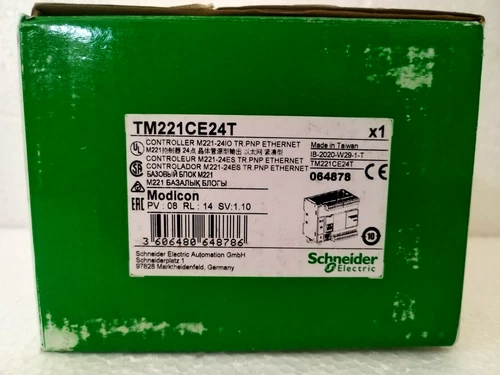 Schneider Electric Modicon M221 Tm221Ce24R Plc Ethernet Schneider TM221CE24T Controller Modicon M221 24 IO Transistor PNP Ethernet