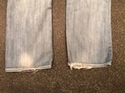 Bke Mens Jeans Tyler Straight Size 34L Light Wash Distressed Thick Stitch — photo 5