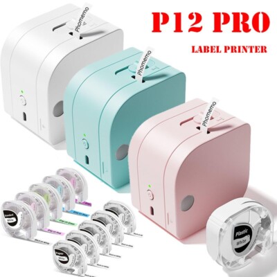 Phomemo P12 PRO Label Makers Machine with Tape Portable Bluetooth Label Printer