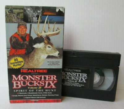 Realtree MONSTER BUCKS IX SPIRIT OF THE HUNT VHS TAPE Hunting Video Tape HT1