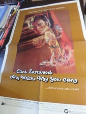 "ANY WHICH WAY YOU CAN" CLINT EASTWOOD 1980 ORIGINAL ONE SHEET POSTER 