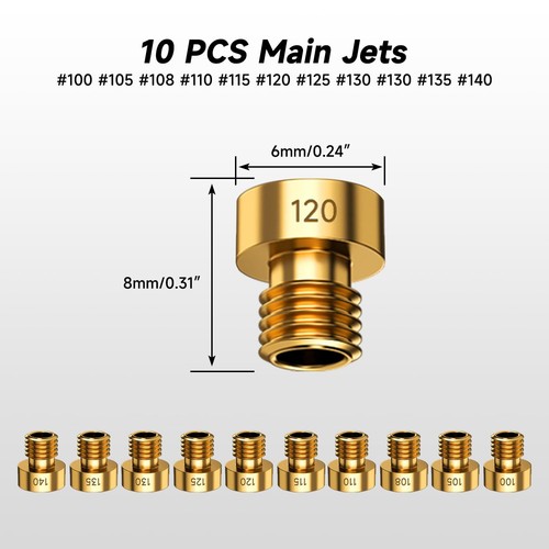 40PCS Carburetor Main Jet Slow Pilot Jet Kit Compatible with Keihin PE PWK CVK - Picture 5 of 9