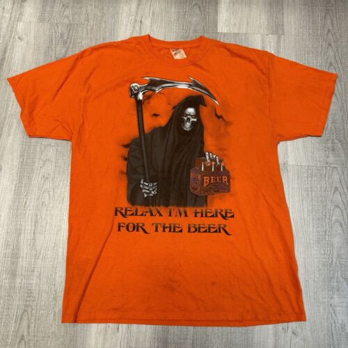 Grim Reaper Relax Im here for the beer shirt Orang
