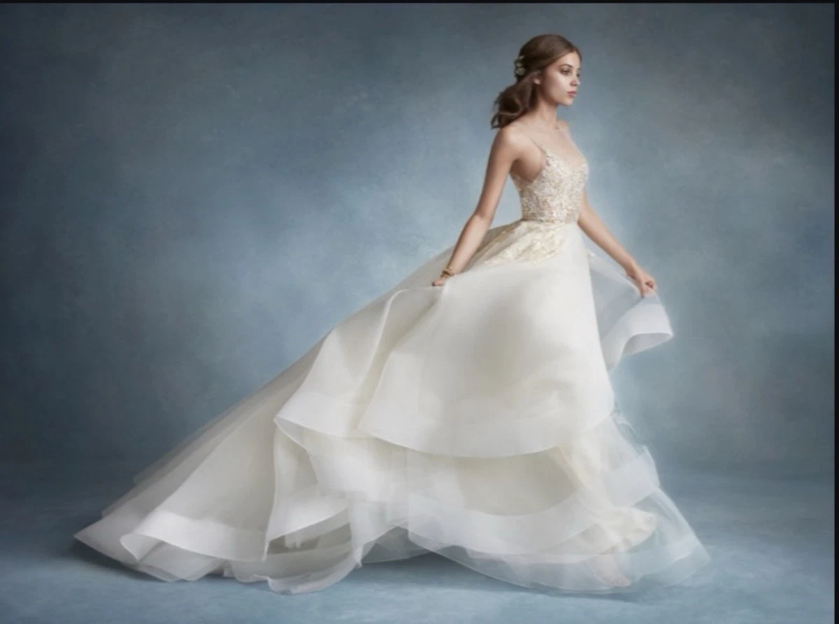 knee length dresses for ladies Petite Minimalist A-Line Wedding Dress EU42 main image 1