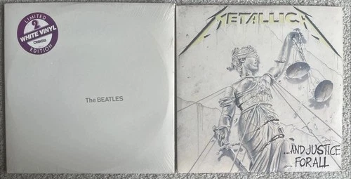 Metallica And Justice For All -EX 2 x Vinyl LP - 1988 Club Ed. and Beatles White