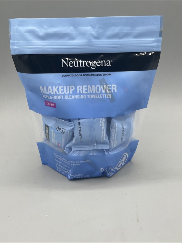 Neutrogena Alcohol-Free Makeup Remover Wipes Daily Face Cleansing 20 ct-NEW!!!