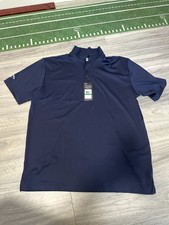 Callaway Men's Solid Opti-dri Short Sleeve Golf Polo Shirt Navy Blue Size L NWT