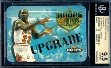 MICHAEL JORDAN 1997-98 NBA HOOPS FREQUENT FLYER UPGRADE BGS 9.5 INSERT CARD #4!