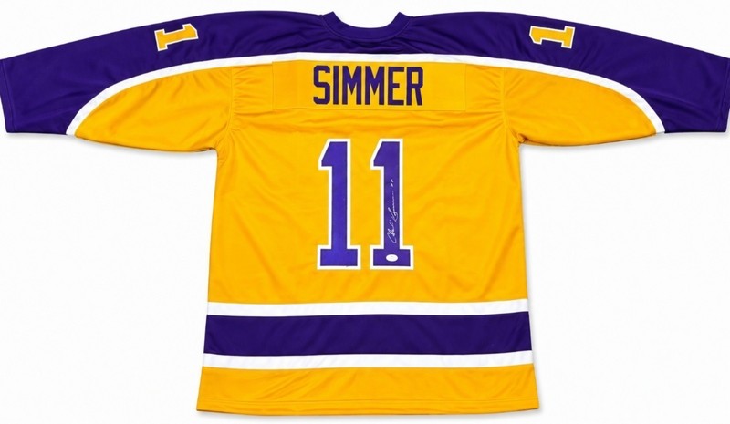 Charlie Simmer Signed Custom Hockey Jersey Los Angeles Kings JSA Certified 