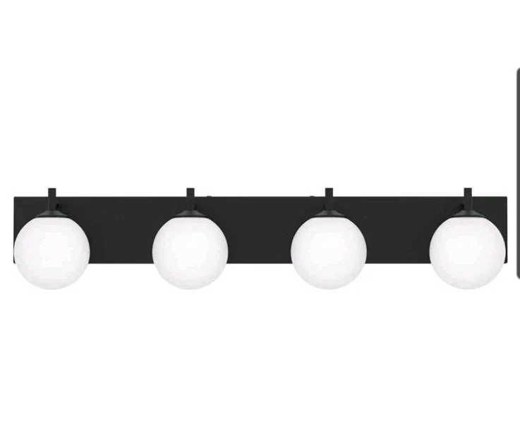 Aipsun Bathroom Light Fixtures, 4 Lights Matte Black Vanity Light, Modern... - Image 2 of 4