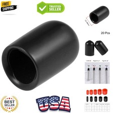 20pcs Rubber End Caps 5/16"8mm ID Vinyl Round Tube Bolt Cap Cover Thread Prot...