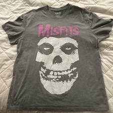 Men Misfits T-Shirt Gray Size 2XL Short Sleeves Punk