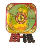 1920s Wolverine Tin Litho AEROPLANE RACE Game Board W Blimp Sandy Andy Checkers