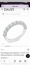 Vera Wang Love Collection Diamond Band – 14K White Gold – 1-1/5 CTW
