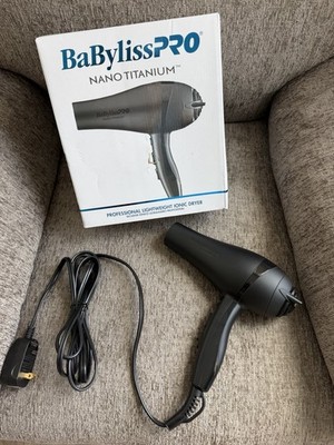 BaBylissPRO NANO TITANIUM Limited Edition Pro Lightweight Ionic Dryer, Black