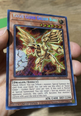 Kaiser Glider Golden Burst Limited Edition Secret Rare LDS3-EN136 [Misprint]