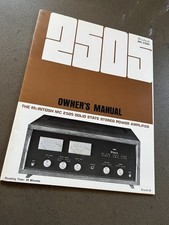McIntosh MC2505 Owner's Manual - ORIGINAL