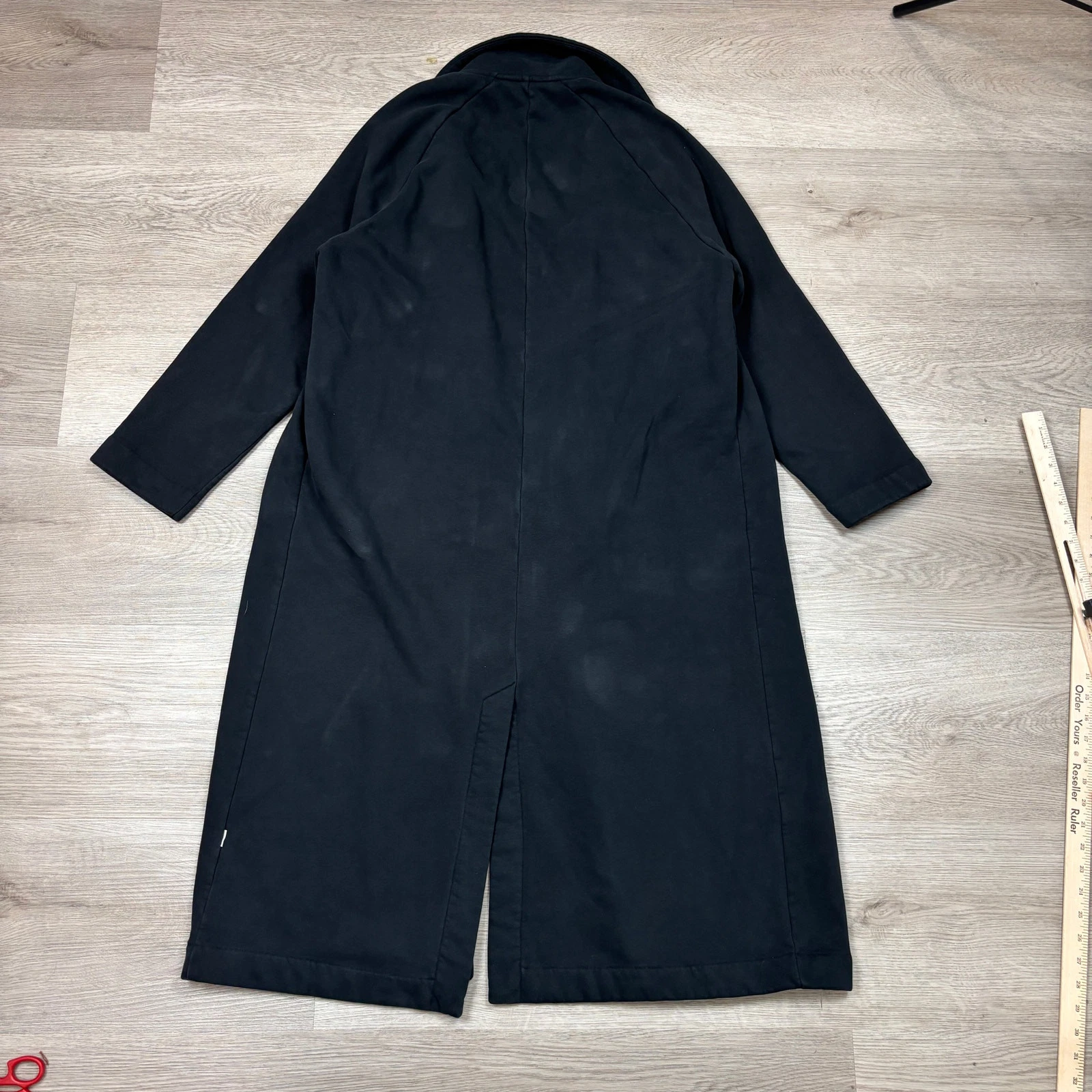 vuori restore organic cotton fleece trench jacket