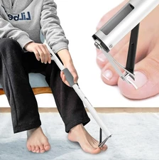 Long Handled Toenail Clippers, Ergonomic Wide Jaw Opening, Ideal for Thick Nails