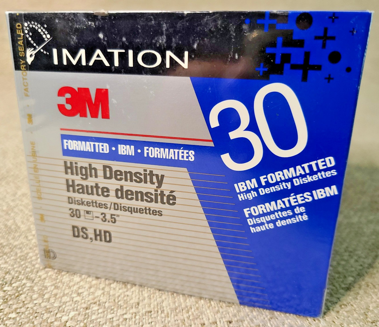 3M IBM Imation Formatted 1.44 MB DS,HD High Density 3.5" Pack of 30 Diskettes
