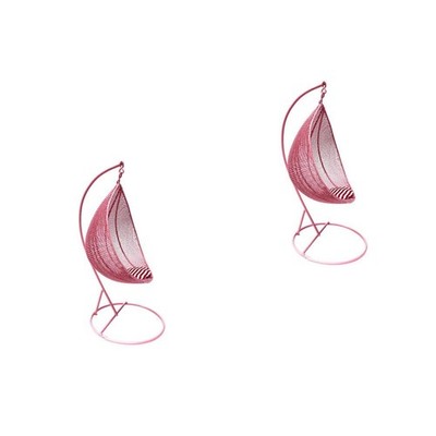  2 Pack Puppenhaus Möbel 1 12 Schaukelsessel Mit Hocker Miniaturmöbel